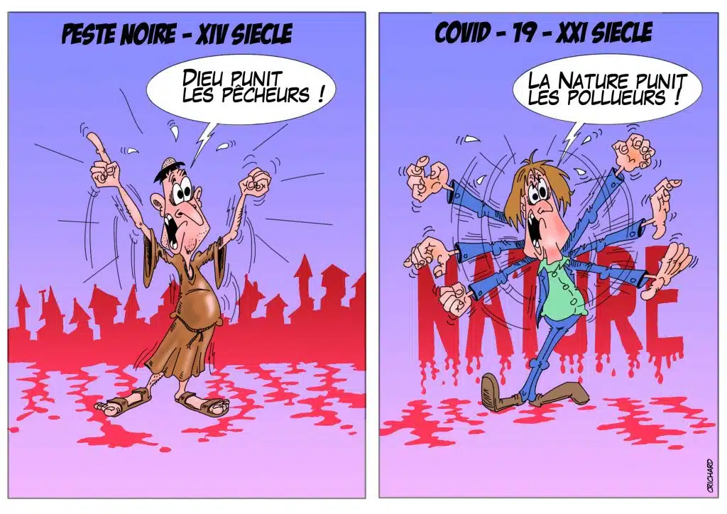 Dessin CRichard pour AE épidémie covid-19